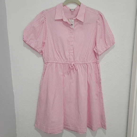 J Crew Factory Short-sleeve Collared Mini Dress BT113 NWT Sz 12 - Picture 2 of 6
